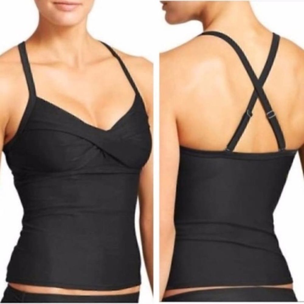 Athleta Black Twister Tankini Top